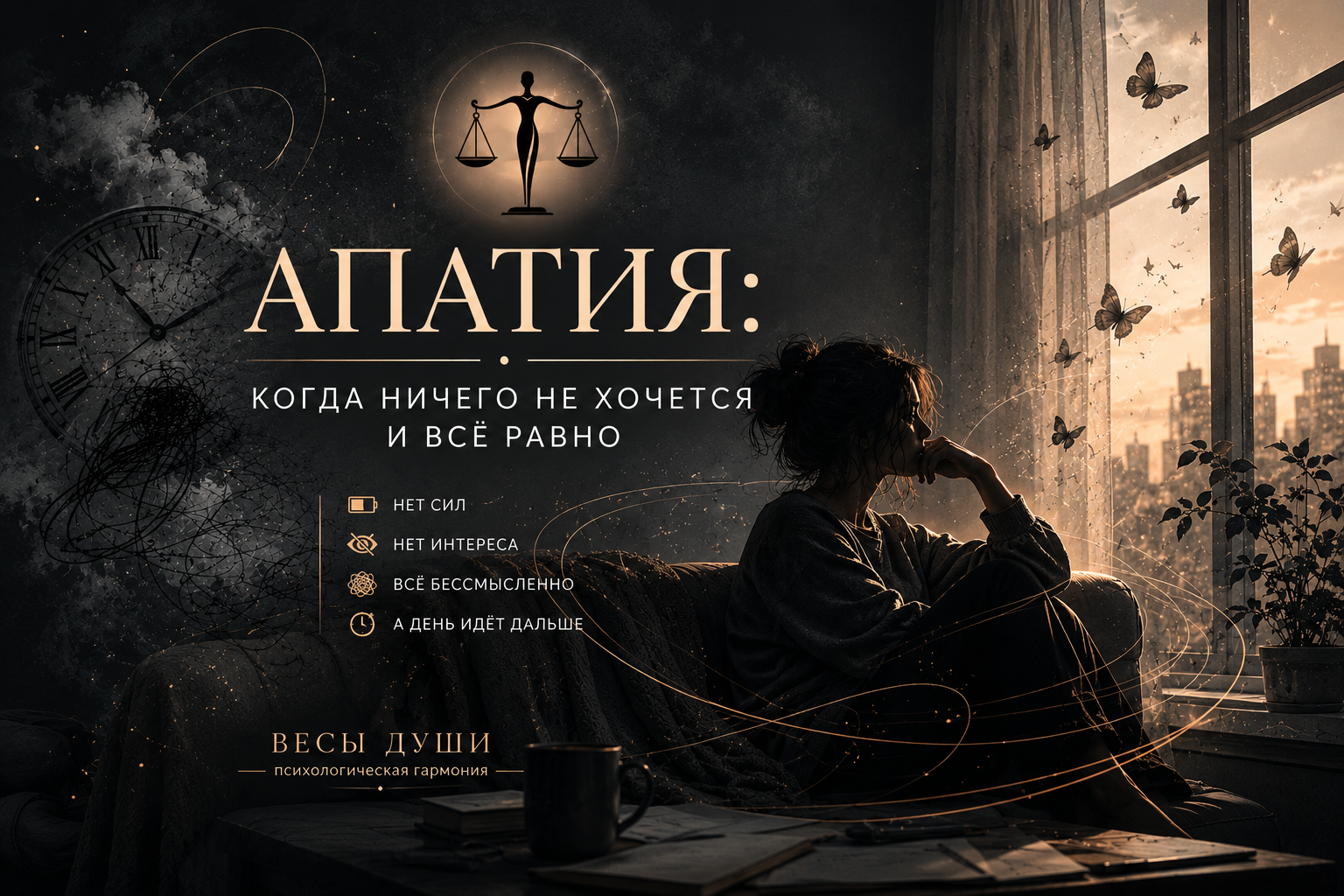 Апатия: когда ничего не хочется и всё равно — иллюстрация к практике