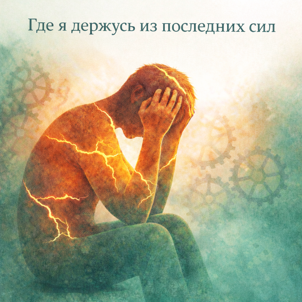 Где я держусь из последних сил — иллюстрация