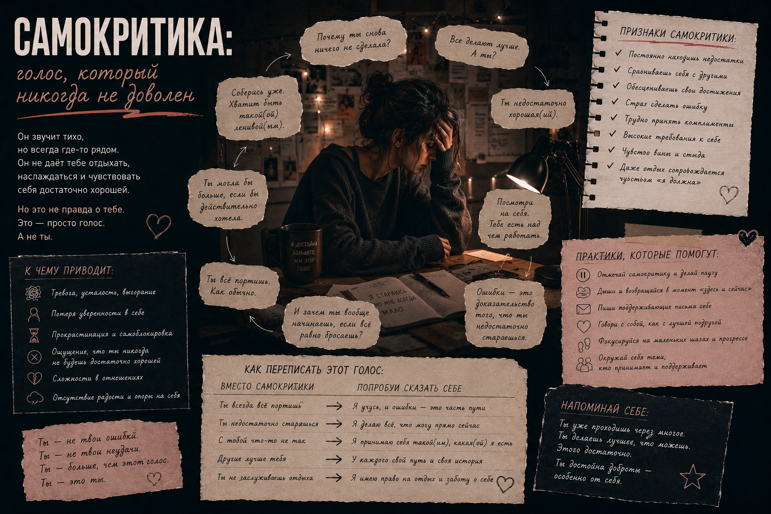Самокритика: голос, который никогда не доволен — иллюстрация к практике